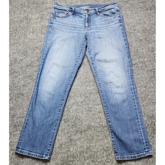 LOFT Denim - Ann Taylor Loft Modern Cuffed Crop Jeans Womens 29/8 Medium Wash Blue Denim